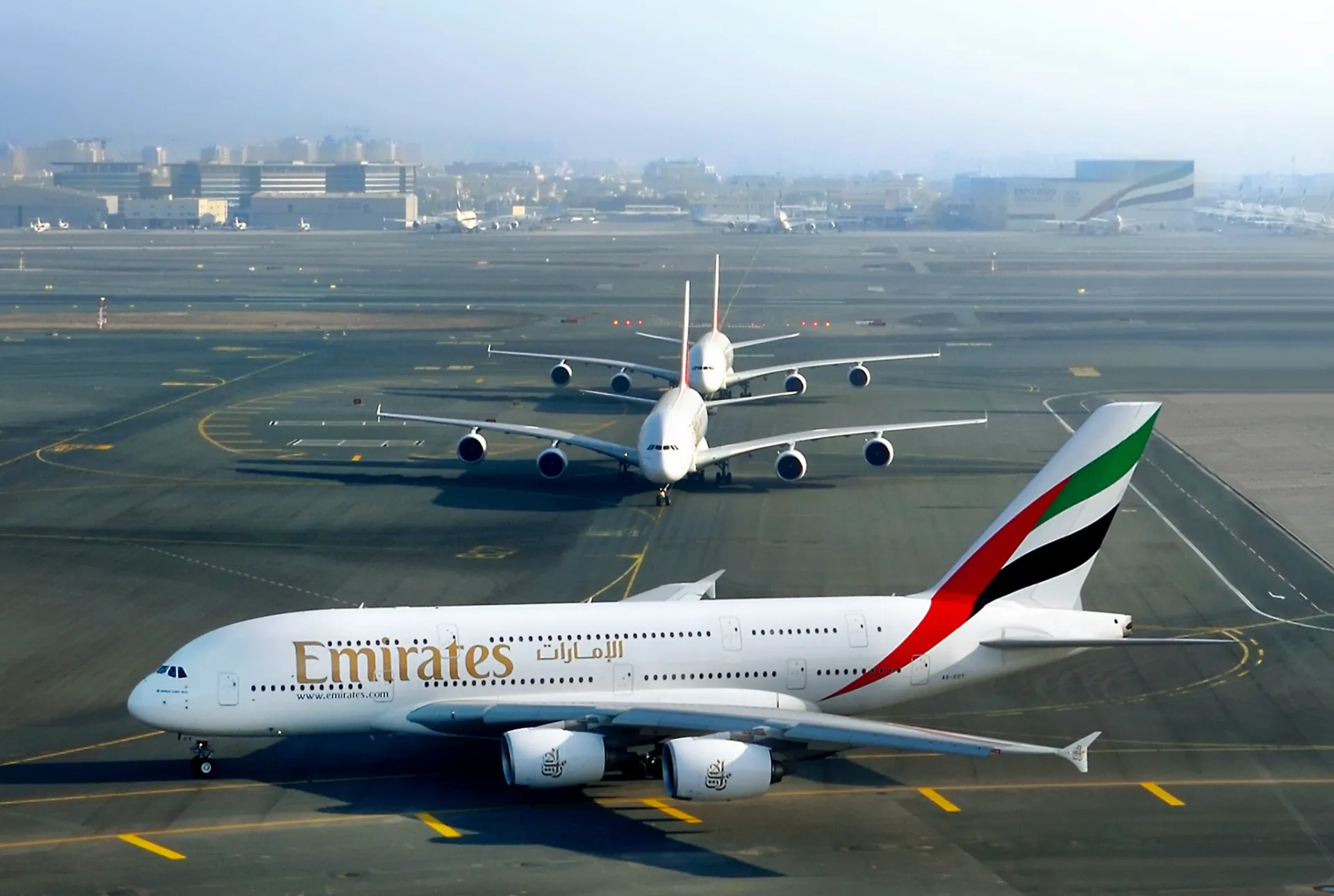 A380 Emirates au roulage