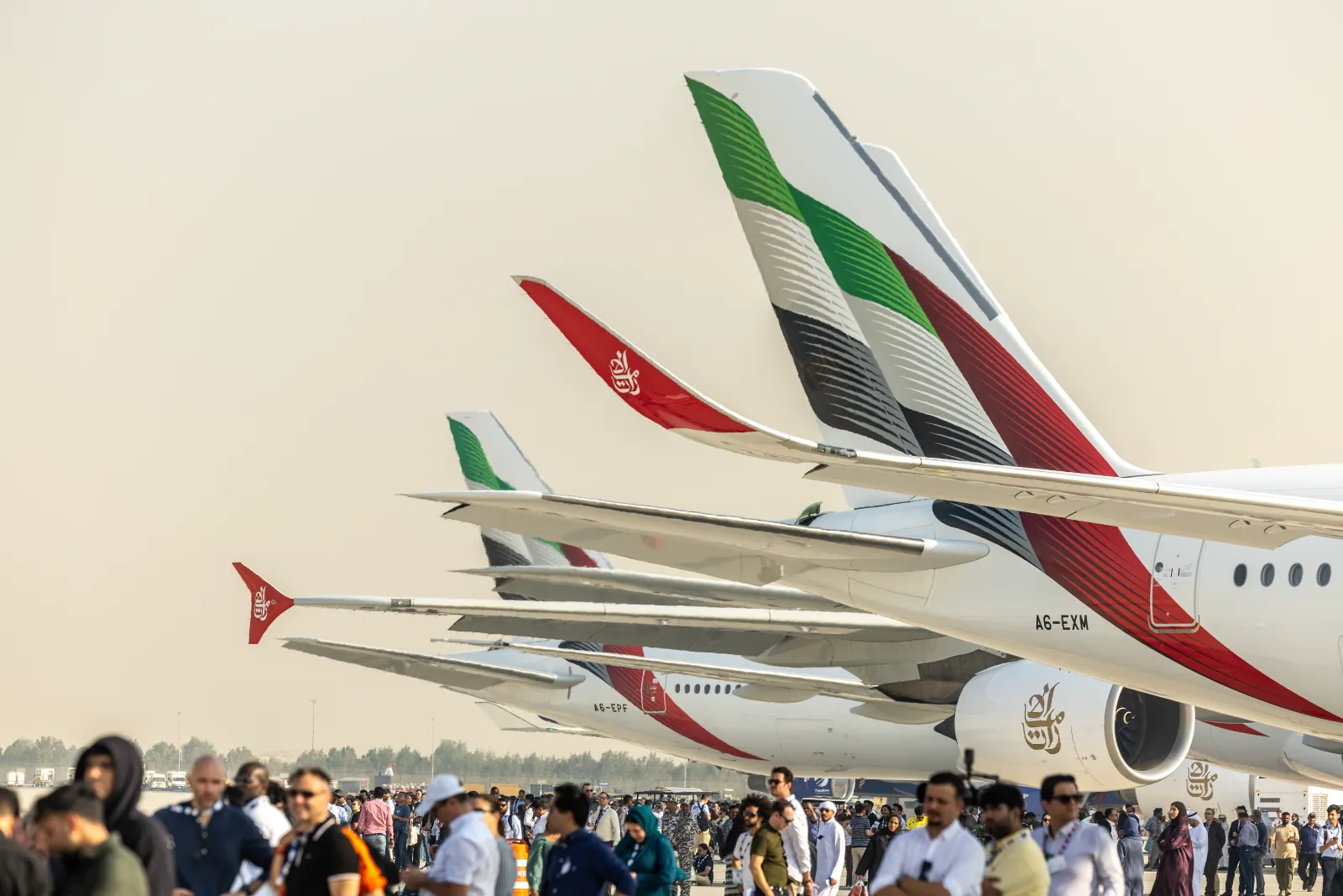 Appareils sur le static display du Dubai Airshow